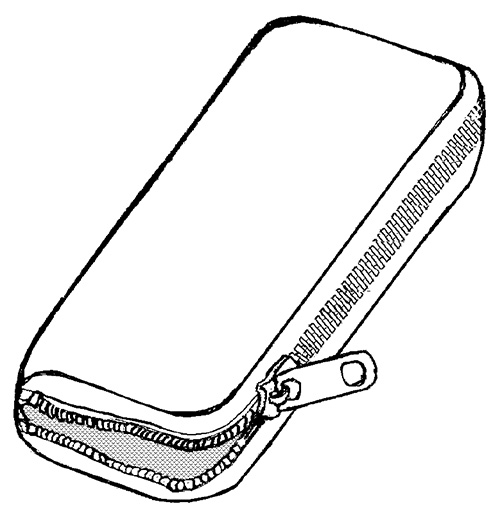 Zippered Leather Wallet